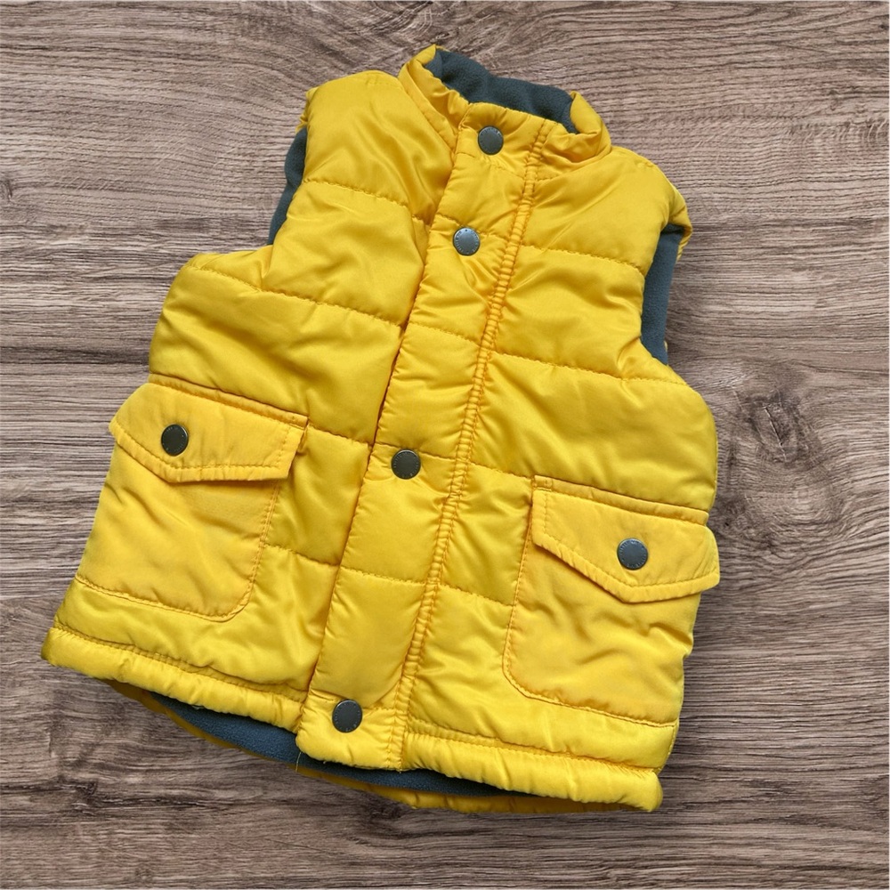 Baby Boys Yellow Puffer Vest
